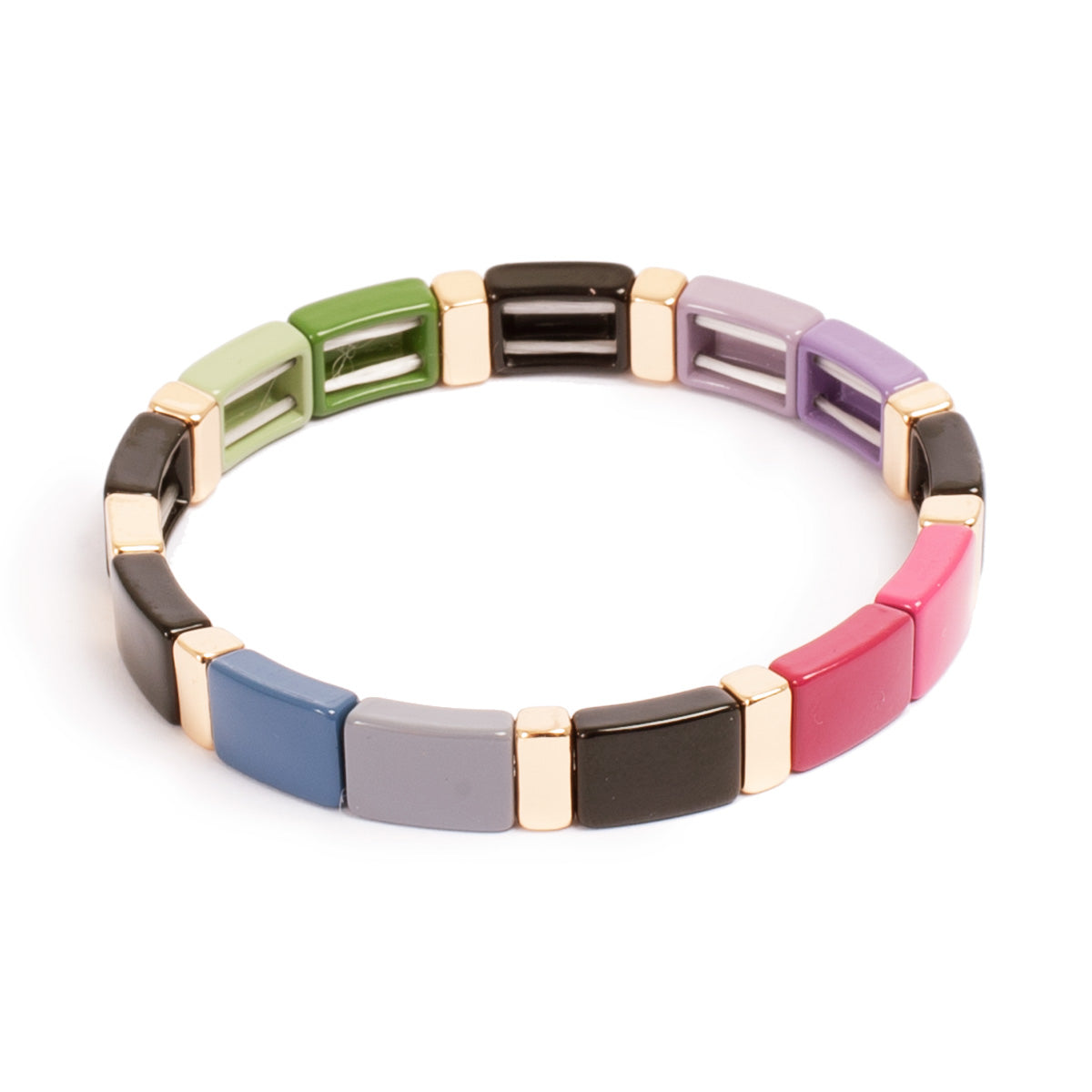 Armband | Enamel tiles | 19 cm