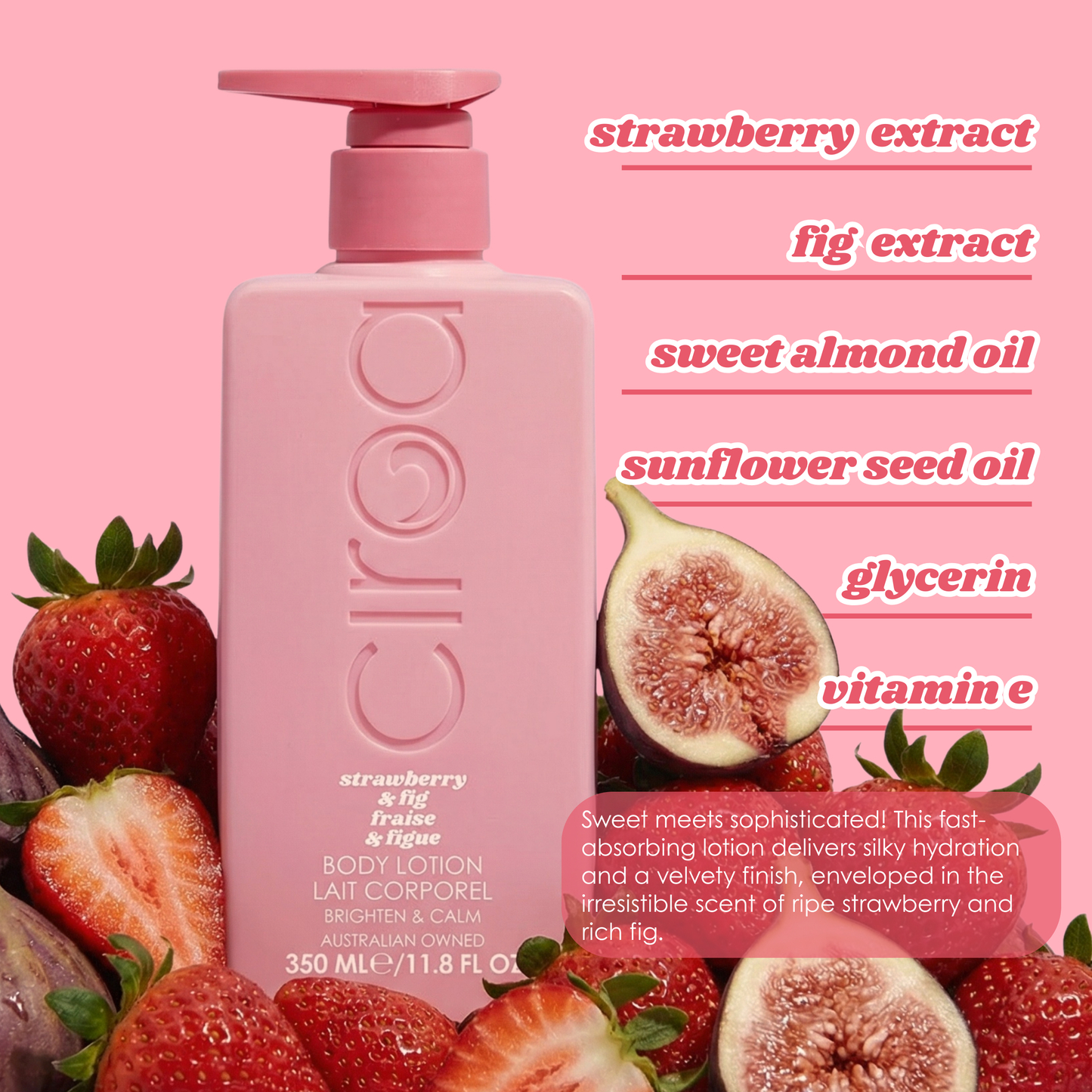 Ciroa Beauty | Bodylotion | Jarðaberja og fíkju