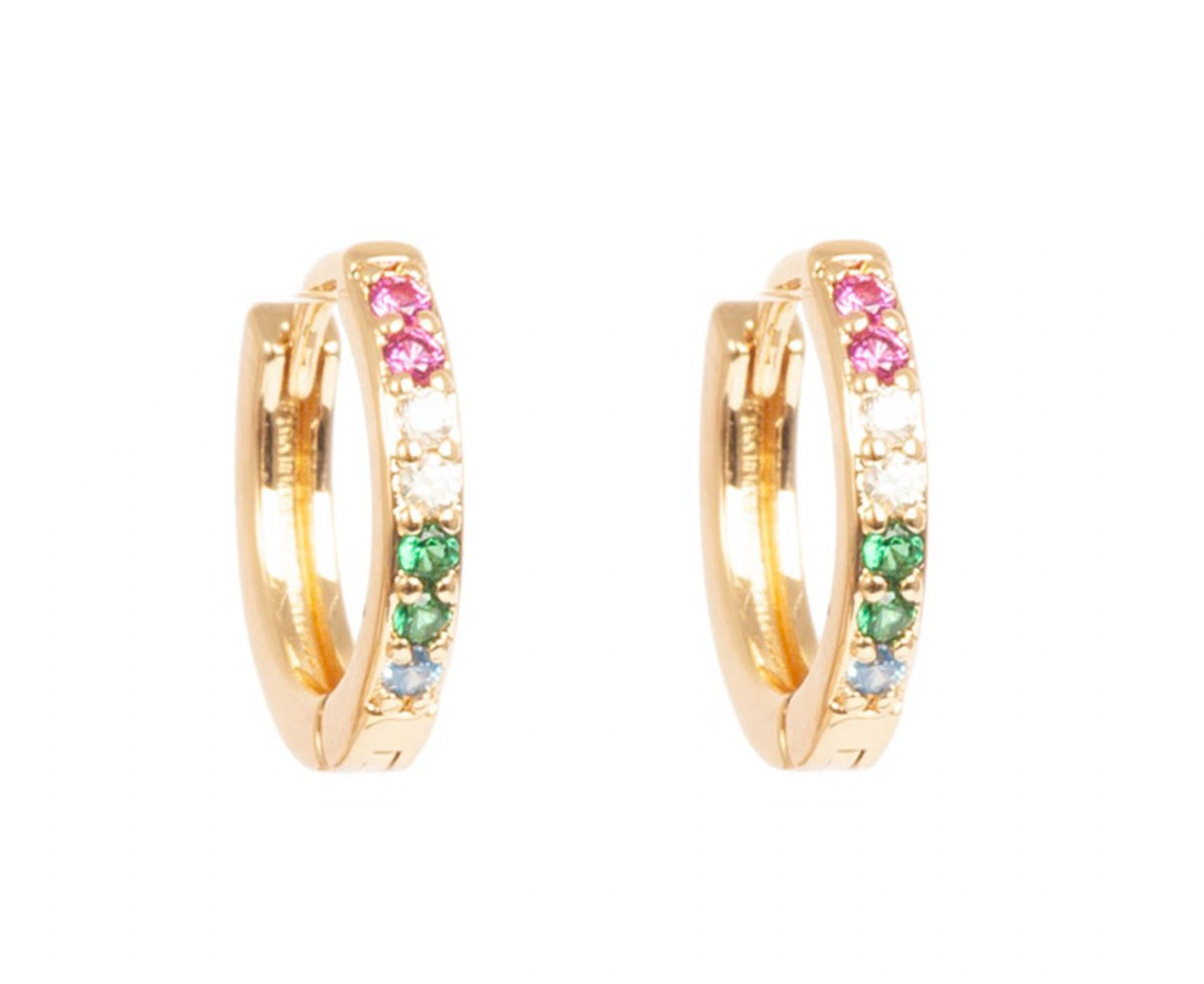 Just Oslo | Eyrnalokkar| Litlir gullhringir marglitir