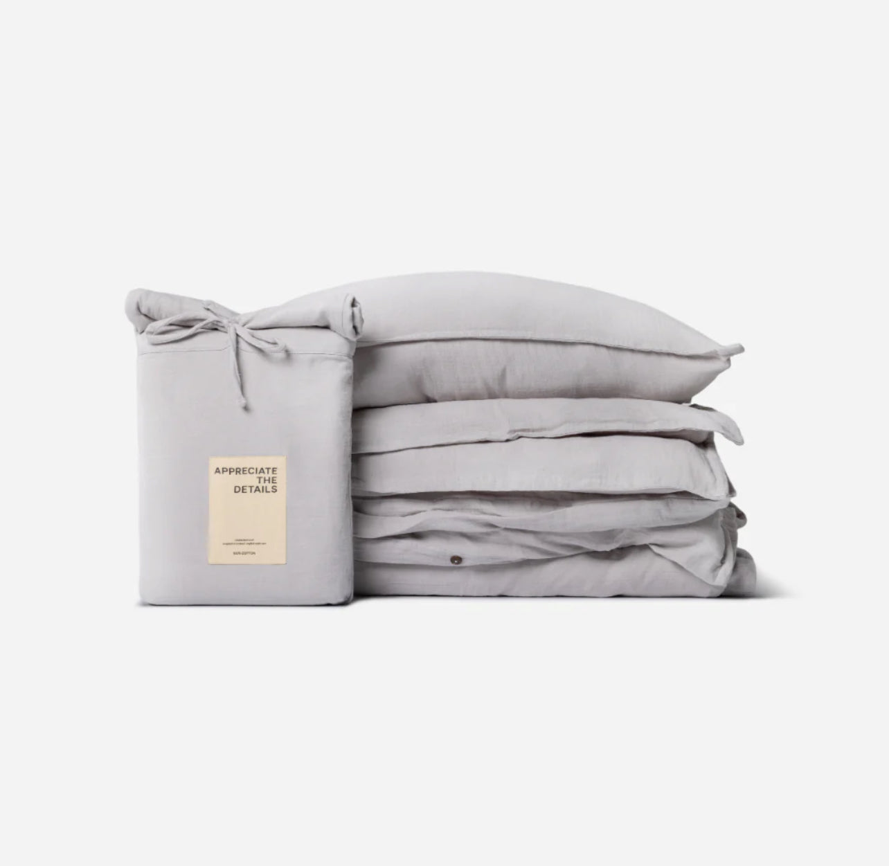 APPRECIATE THE DETAILS | Muslin Cotton | Grey latte | Sængurverasett