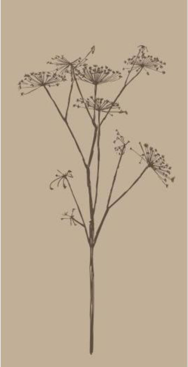 Servíettur | Brún blóm