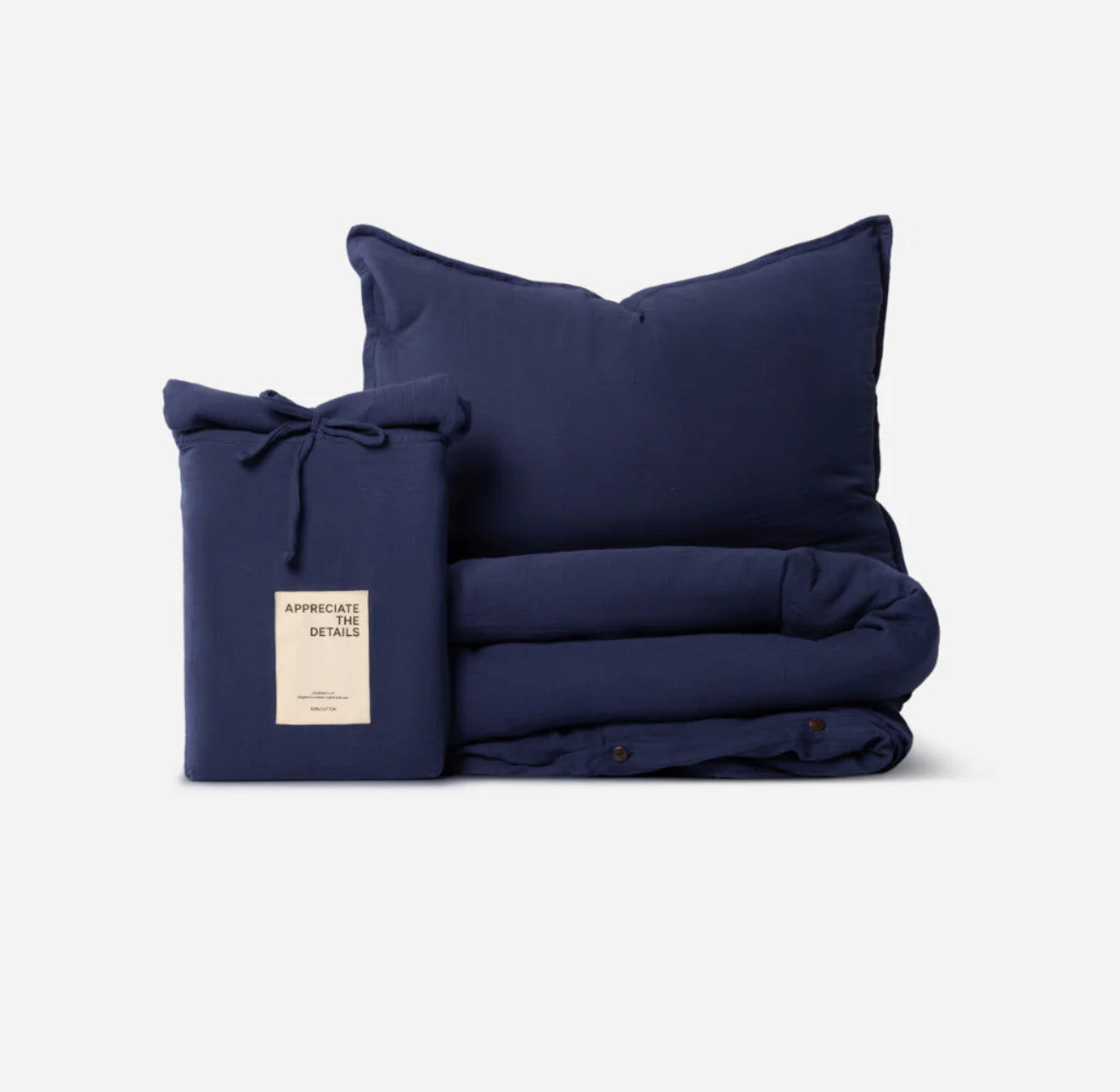 APPRECIATE THE DETAILS | Muslin Cotton | Midnight | Sængurverasett
