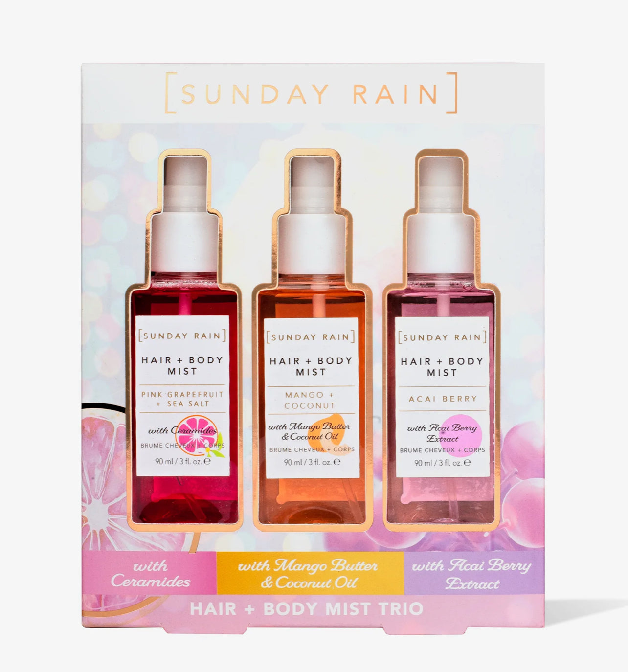 Gjafasett| Sunday Rain | Hair and body mist trio