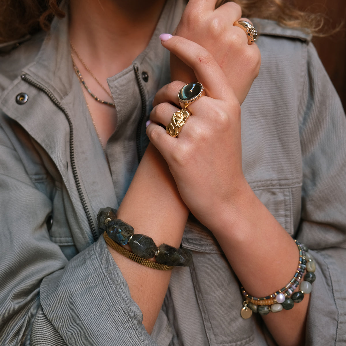 Hringur | Crinkle | Steel Crystal Coll