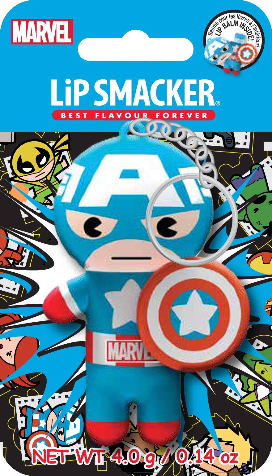 Lip Smacker Captain America Lip Balm - Red, White, Blueberry