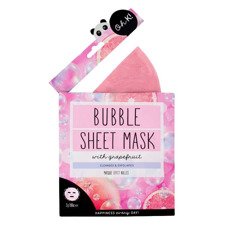 OH K! | ANDLITSMASKI | Bubble Sheet Mask w/grapefruit