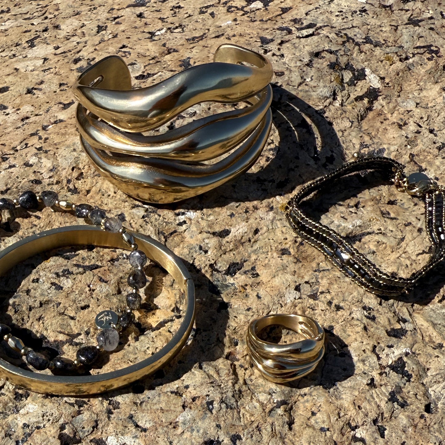 Armband | obsidian | Stál