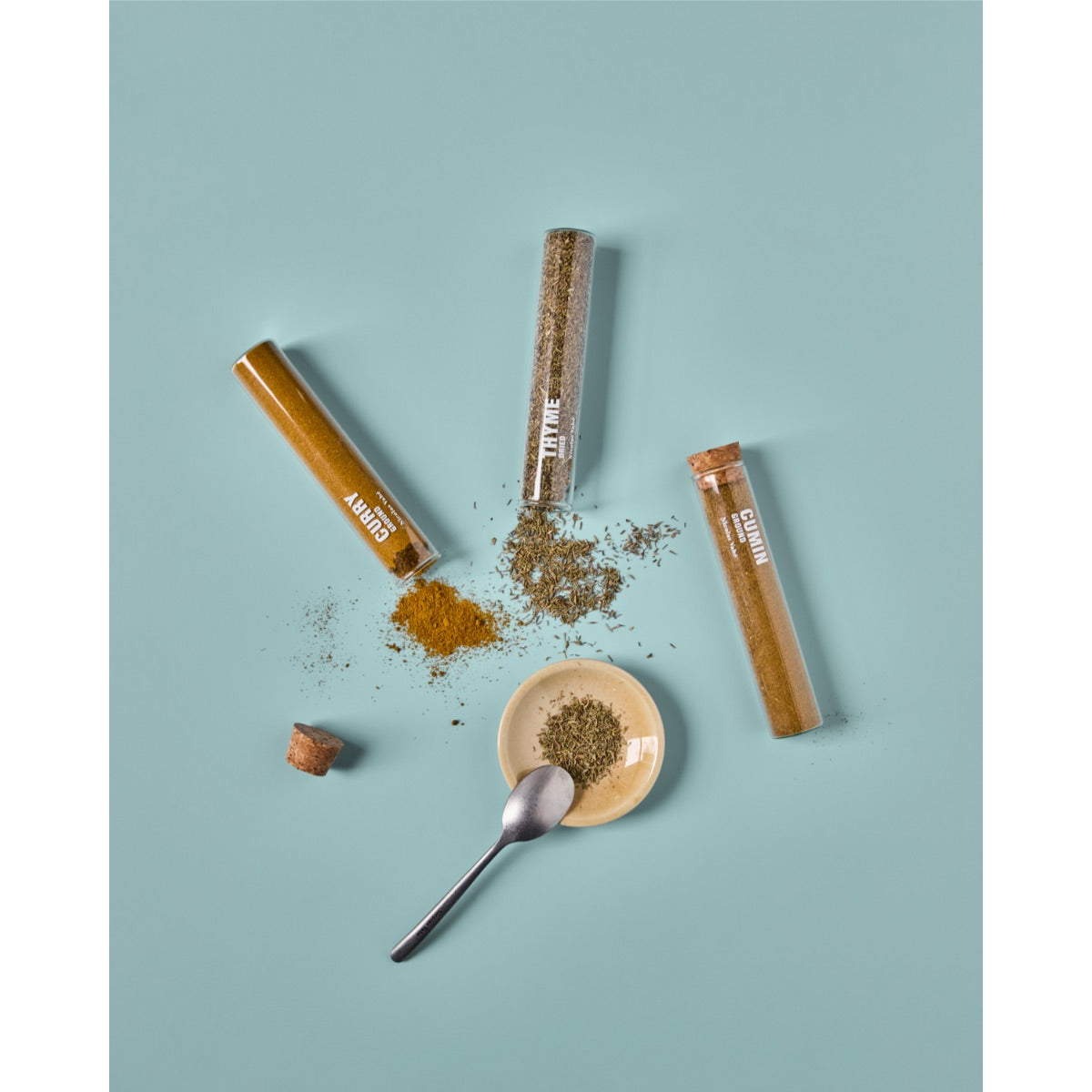 Kryddstaukar | Curry powder, thyme, cumin powder