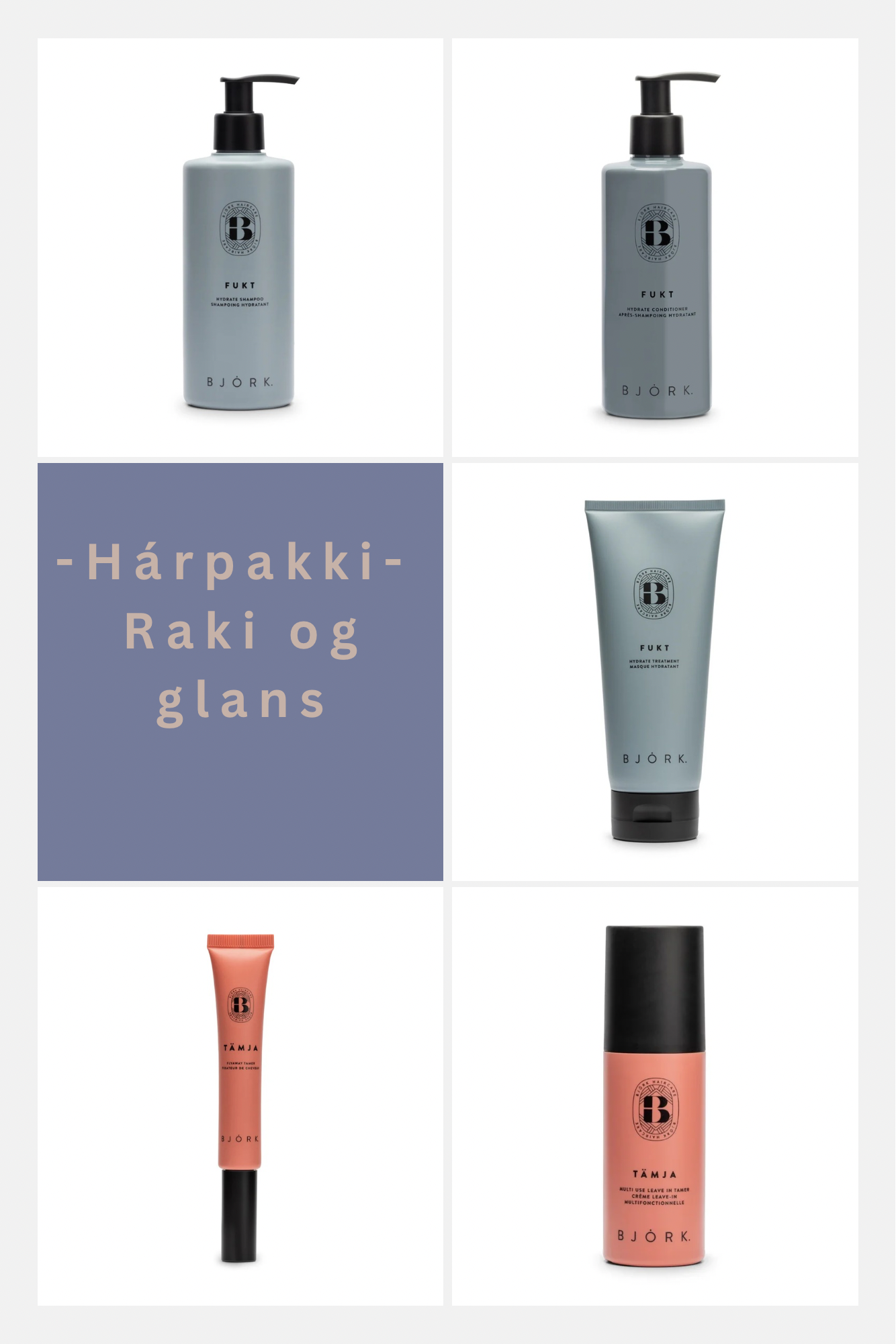 | Raki og glans | Hárpakki |