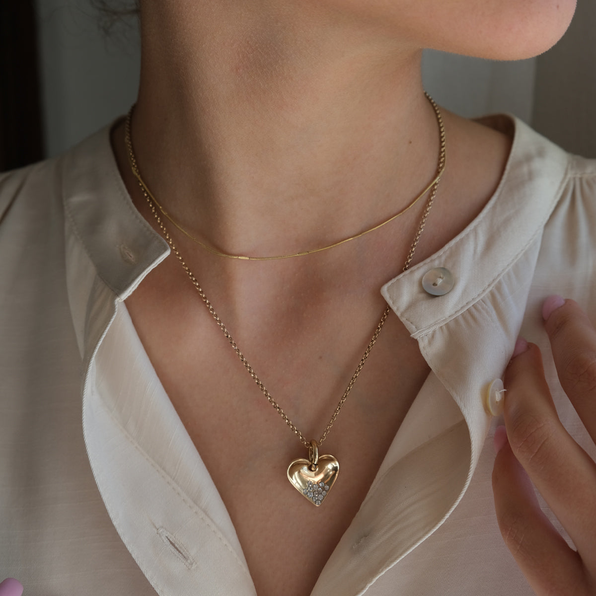 Hálsmen stutt | Reversible hearts