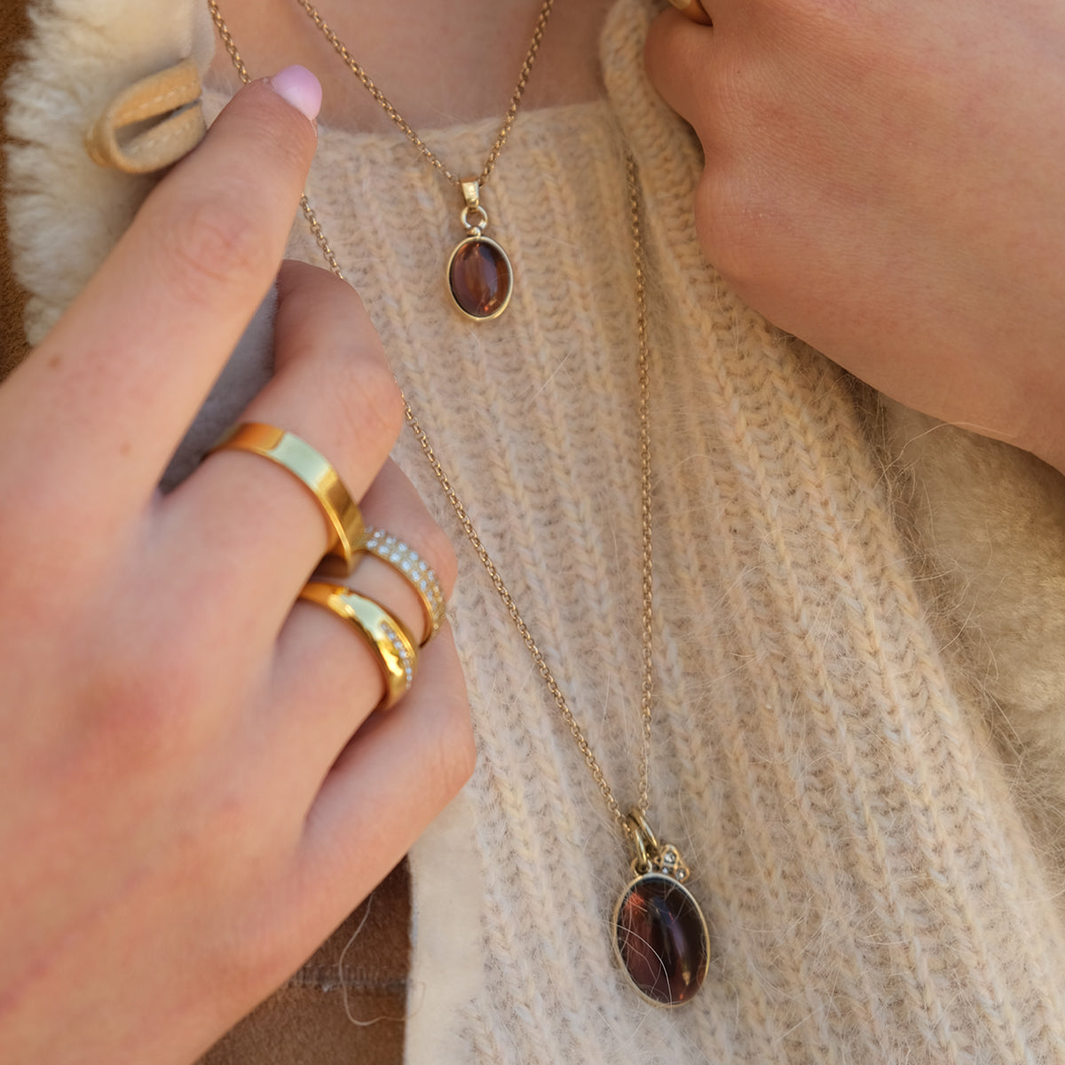 Hálsmen | Sophistication | Maroon | langt