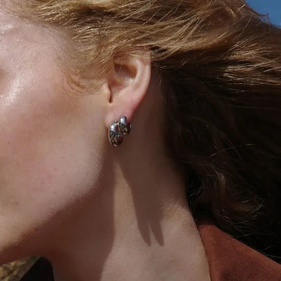 Eyrnalokkar | Steel Hoops | Silfur