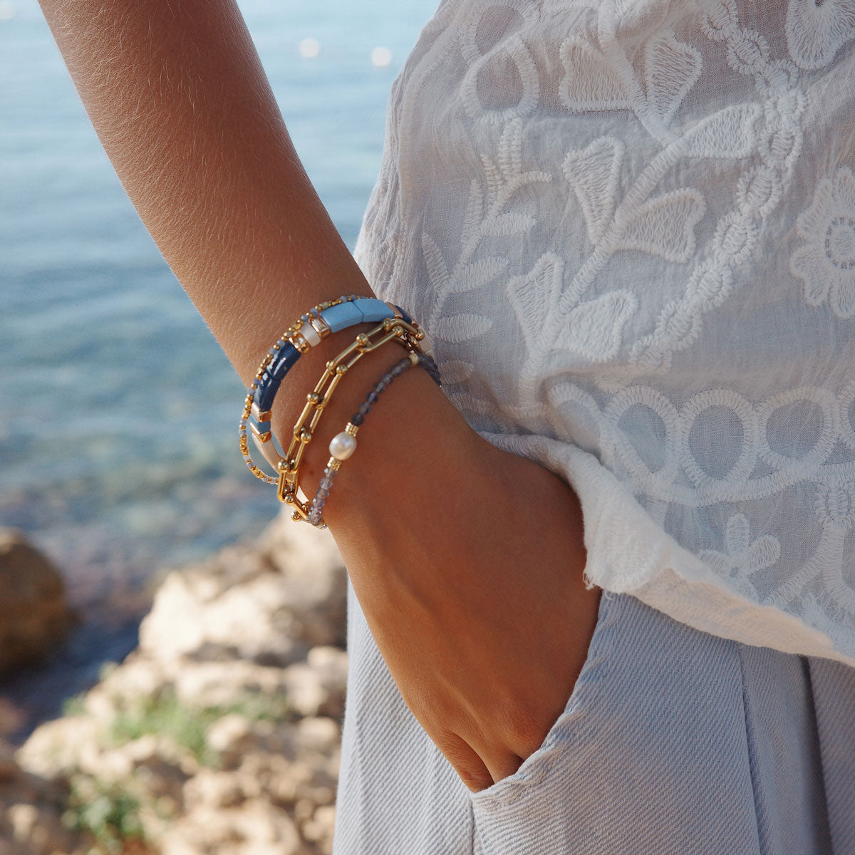 Armband | Enamel tiles (L)