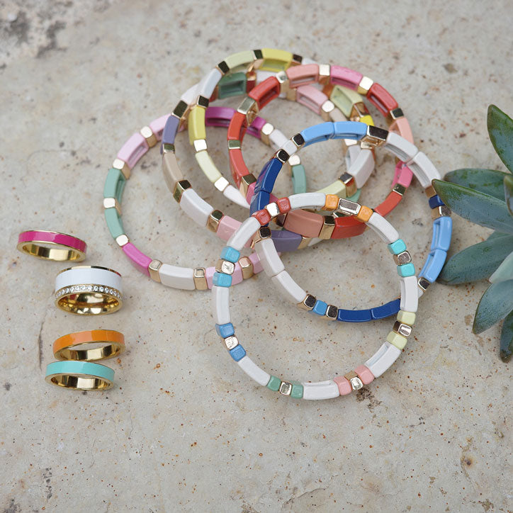 Armband | Enamel tiles (L)