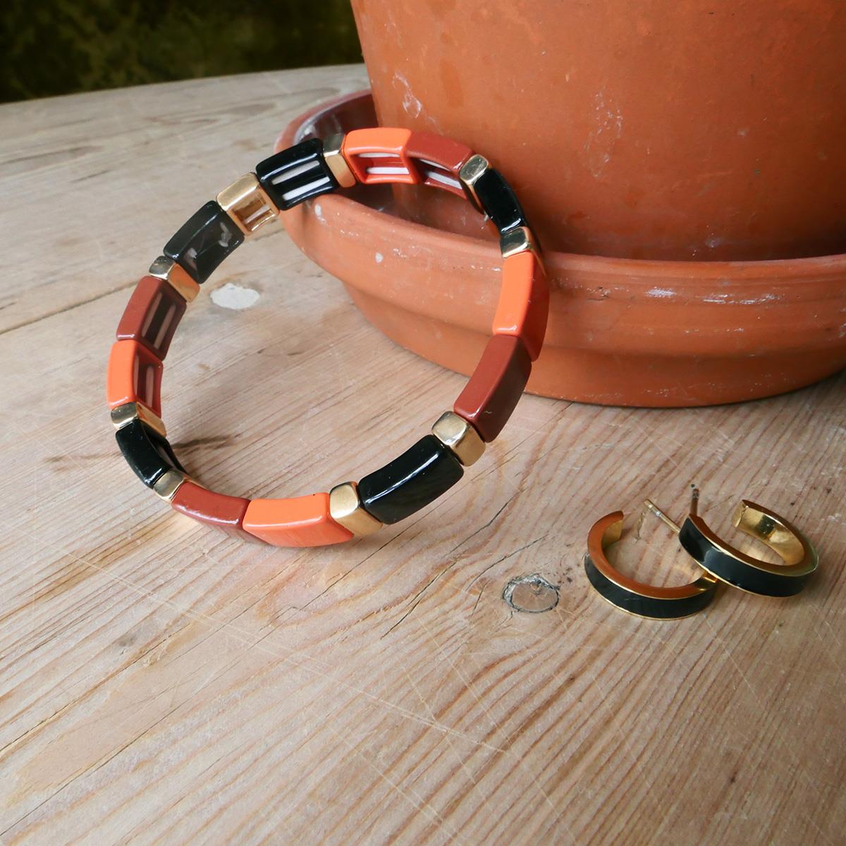 Armband - Rustic-Enamel Tiles