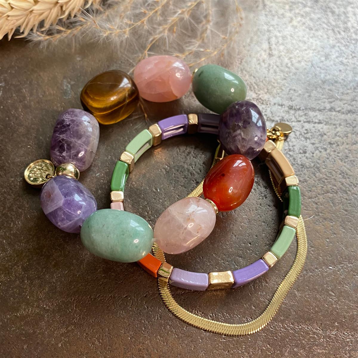 Armband - Soft Multi- Enamel Tiles