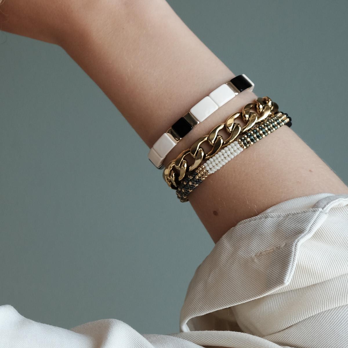 Armband - Curb - Ekta stál