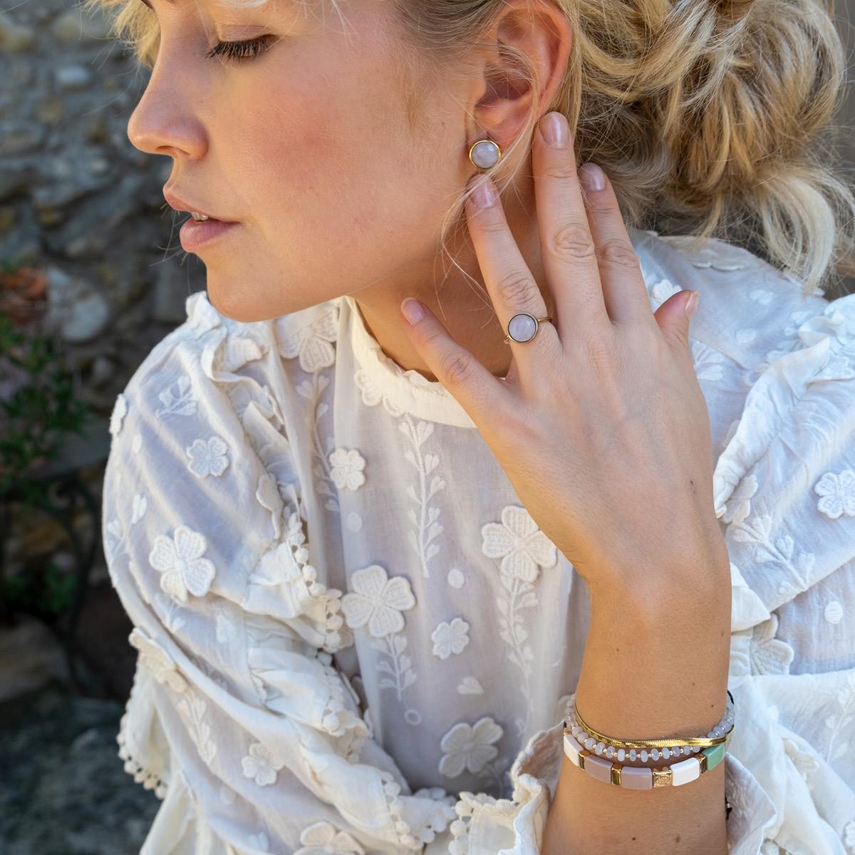 Armband - Soft tones - Enamel Tiles