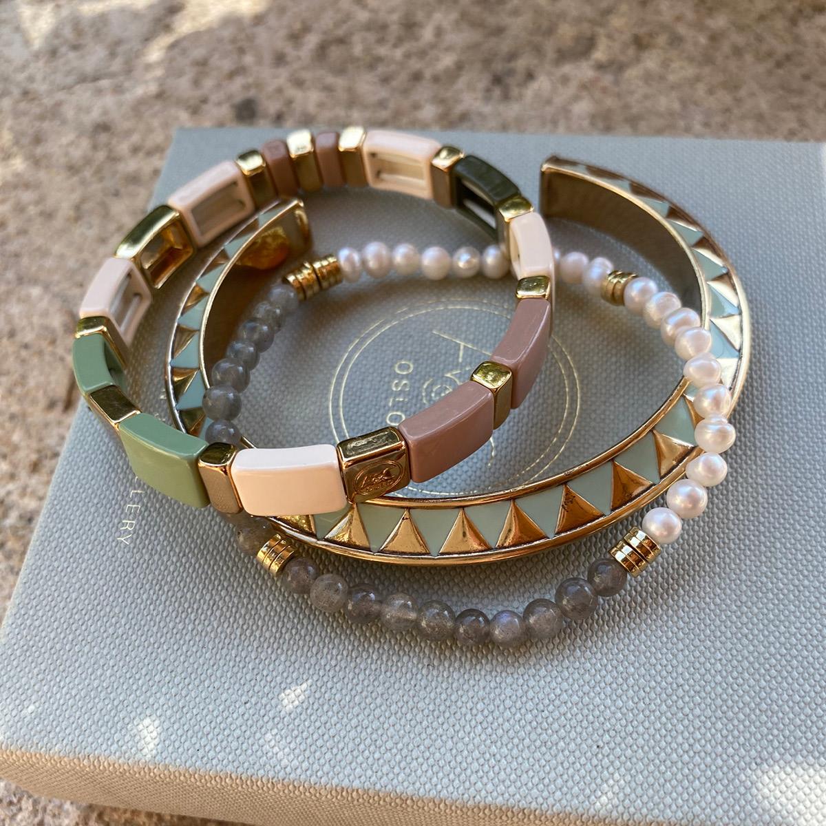 Armband - Soft tones - Enamel Tiles