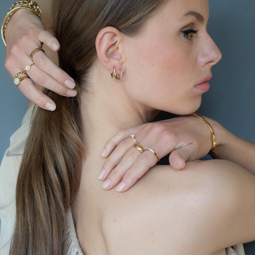 Armband - Cuff - Ekta stál