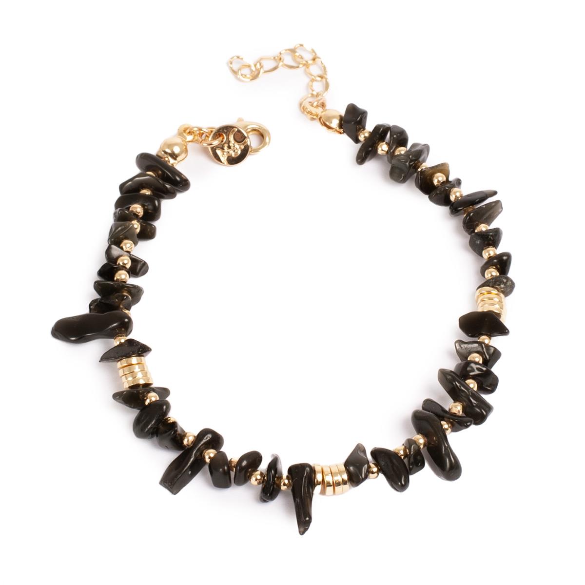 Armband- Svartur Onyx - Nature beads