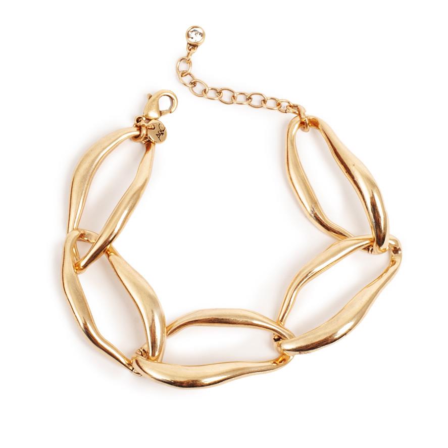 Armband með Lás - Gull - Sculptured