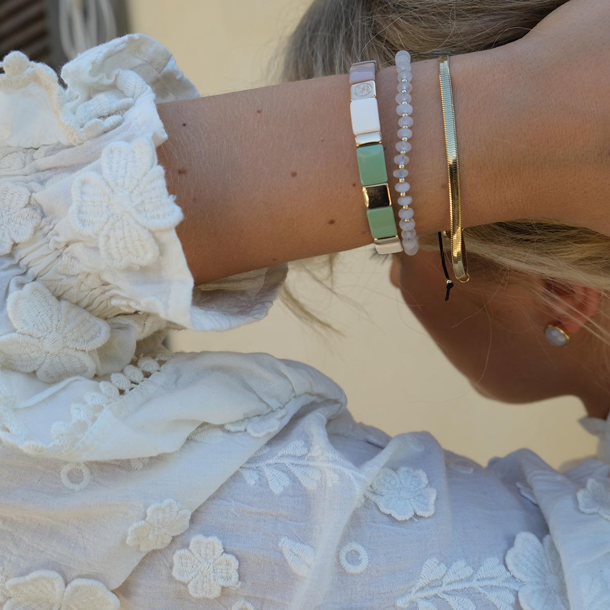 Armband - Soft tones - Enamel Tiles