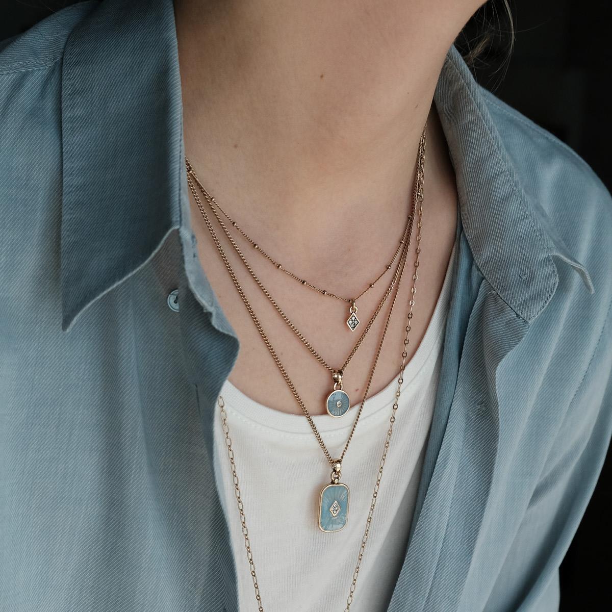 Nisti - Blátt - Vintage Enamel