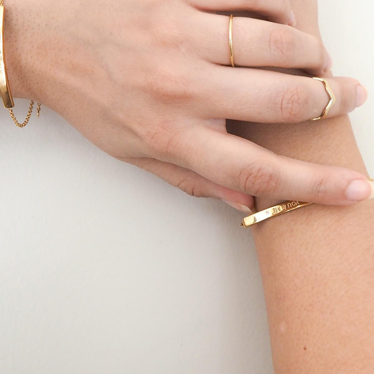 Armband- "You and me" - Stál- Gull