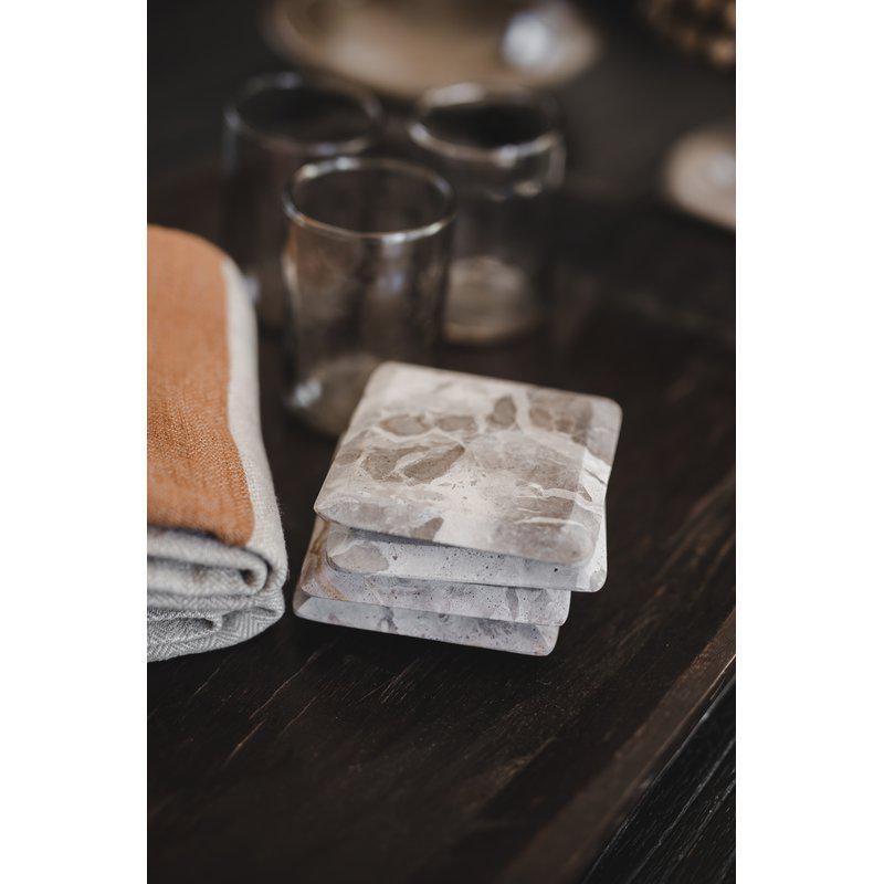 JAKOBSDALS | MARBLE COASTER |  4 Glasamottur