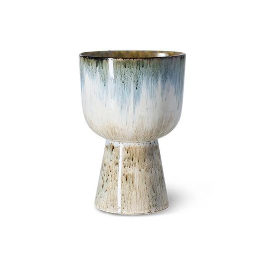 FORSALA | Lendir 29. Maí | HKLIVING | 70s Ceramics | Blómapottur | Glacier