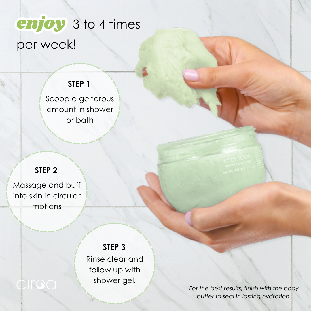 Ciroa Beauty | Líkamsskrúbbur | Græn epli og gúrka | FORSALA | Væntanlegt 20. Des (með fyrirvara) |