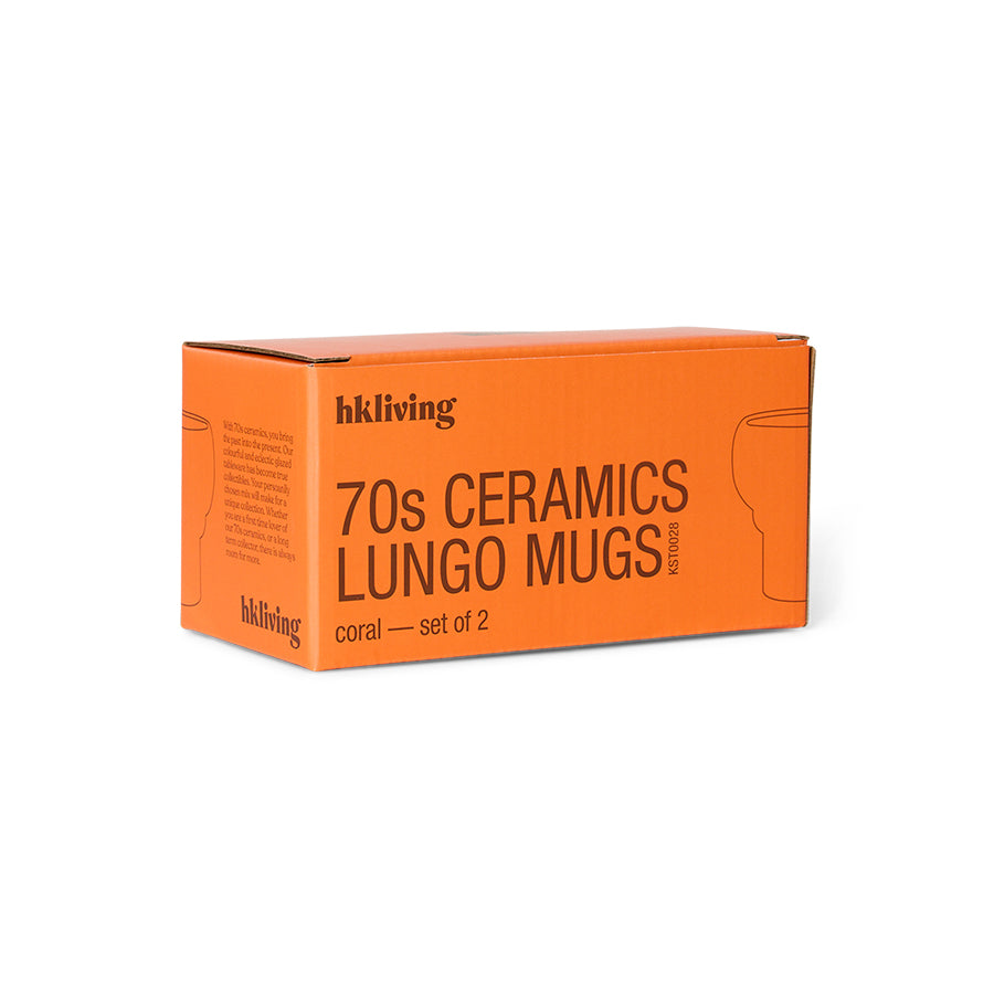 FORSALA| Lendir 29. Maí | HKLIVING | 70s ceramics | Lungo | 2 saman | Coral