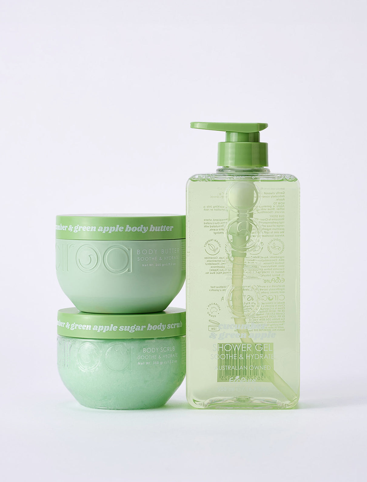 Ciroa Beauty | Sturtugel | Græn epli og gúrka | 500 ml