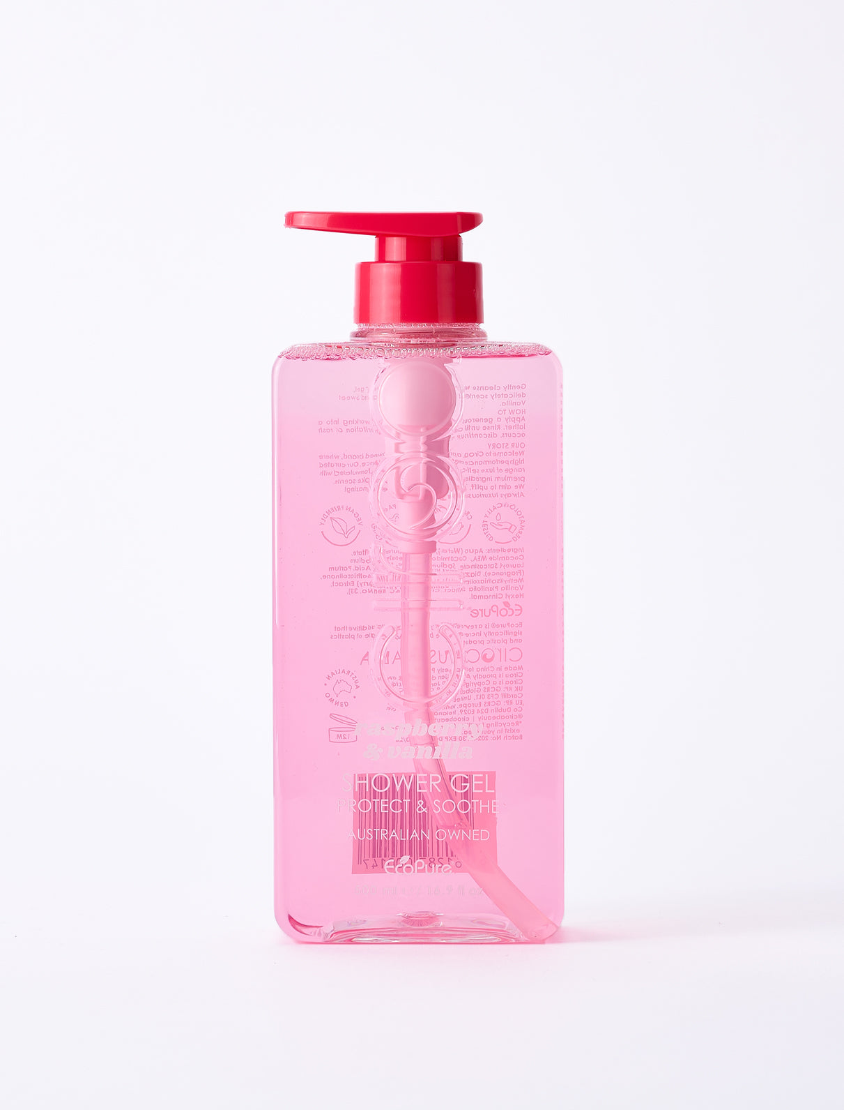 Ciroa Beauty | Sturtugel | Hindber og Vanilla | 500 ml
