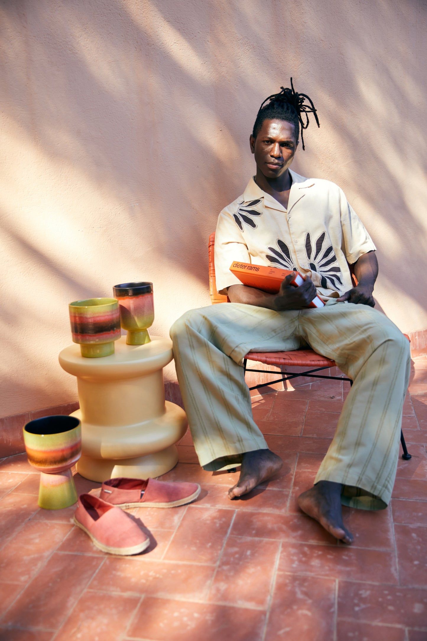 HKLIVING | 70s Ceramics | Retro blómapottur | Lime Green