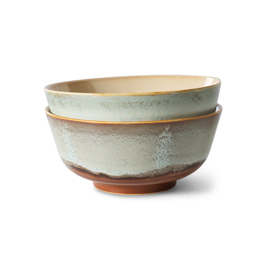 HKLIVING | 70s Ceramics | Ramen Skálar 2 stk | Verge