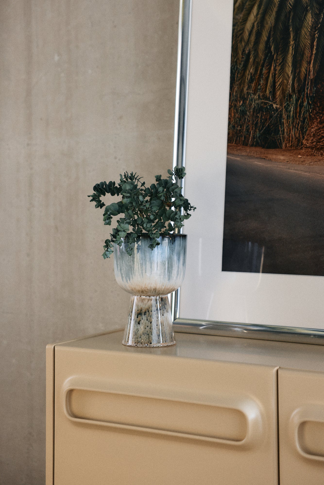 FORSALA | Lendir 29. Maí | HKLIVING | 70s Ceramics | Blómapottur | Glacier