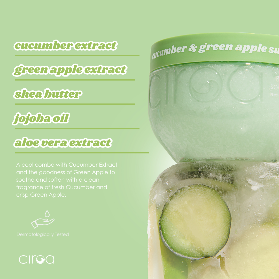 Ciroa Beauty | Líkamsskrúbbur | Græn epli og gúrka | FORSALA | Væntanlegt 20. Des (með fyrirvara) |