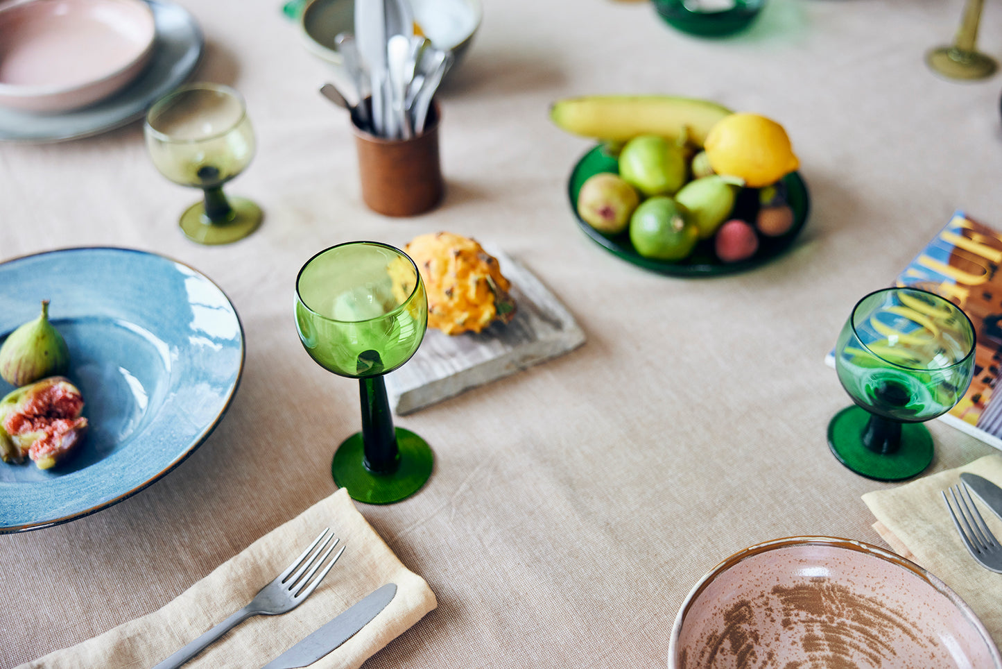 HKLIVING | The emeralds | Glös 4 saman | lág