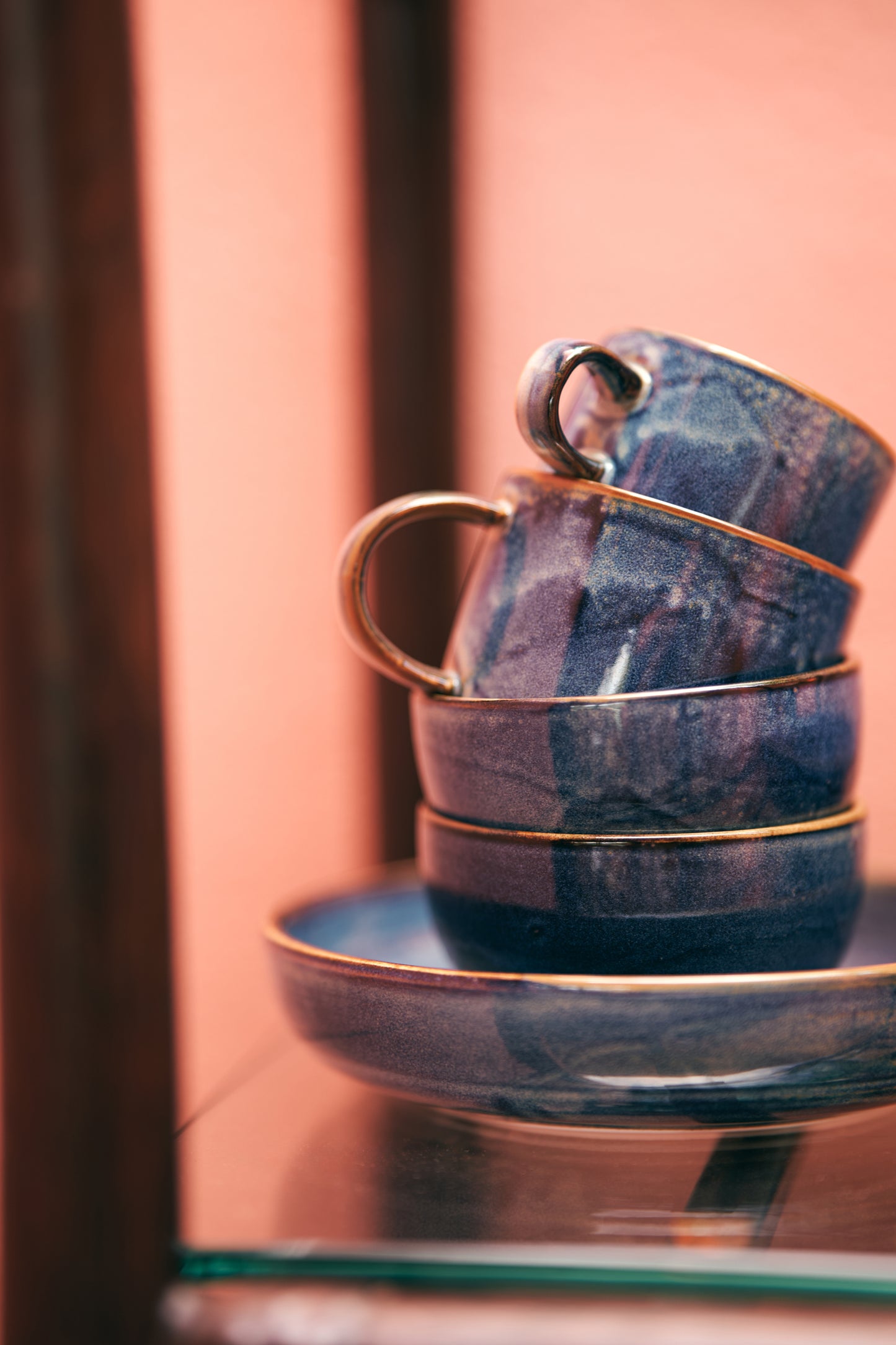 HKLIVING | 70s ceramics | Kaffibolli | Rustic blue