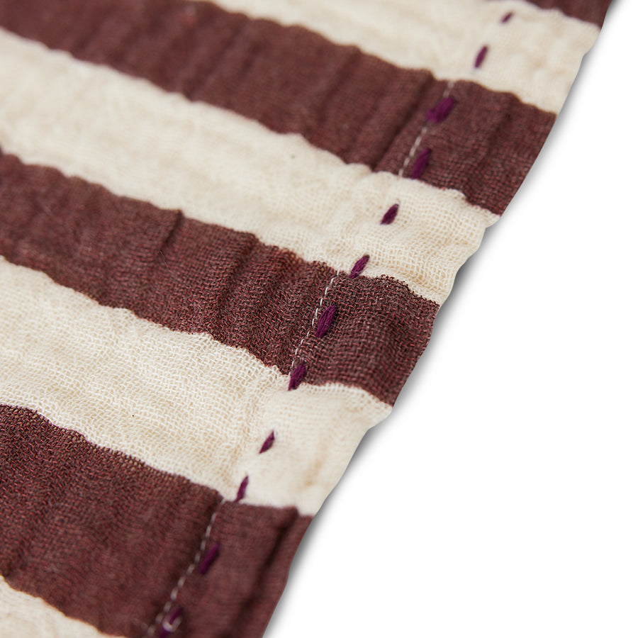 HKLIVING | Tauservíetta | 2 saman | striped burgundy