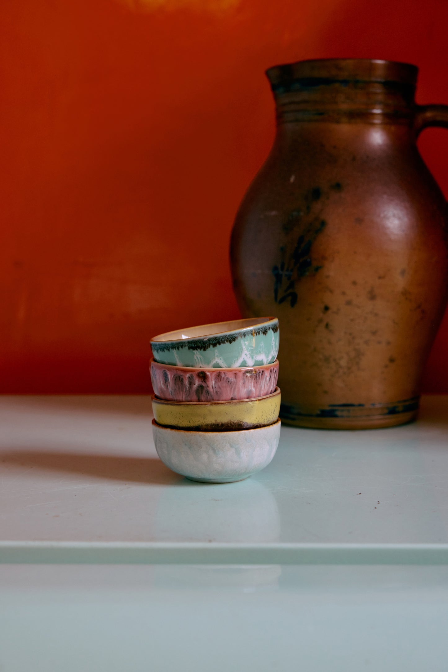 HKLIVING | 70s Ceramics | Skálar 4 stk | Modernist