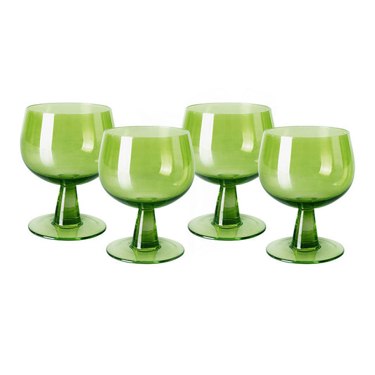 HKLIVING | The emeralds | Glös 4 saman | lág