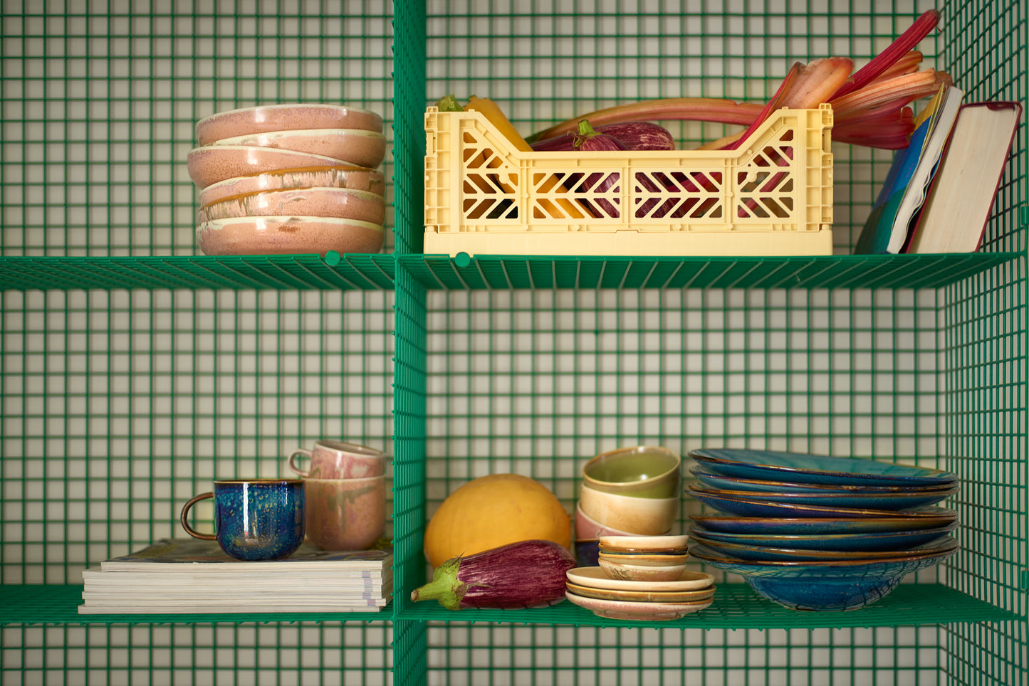 HKLIVING | 70s ceramics | Kaffibolli | Rustic blue