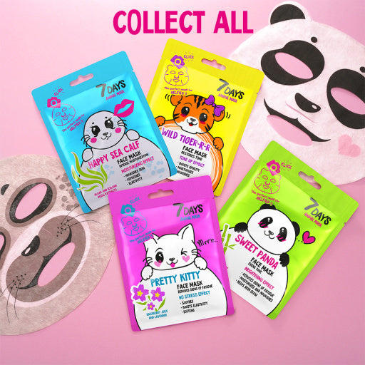 7DAYS | Andlitsmaski | Dýra | Animal Fabric Face Mask | HAPPY SEA CALF |