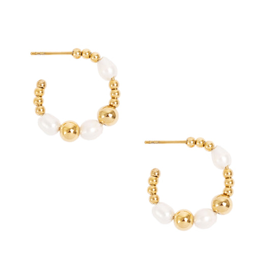 Eyrnalokkar | Tone Damli | Hringir m/perlum | Litlir