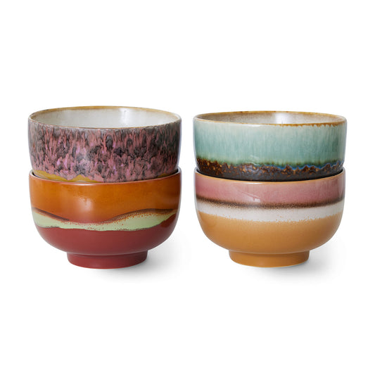 HKLIVING | 70s Ceramics | Skálar | Geyser | 4 saman