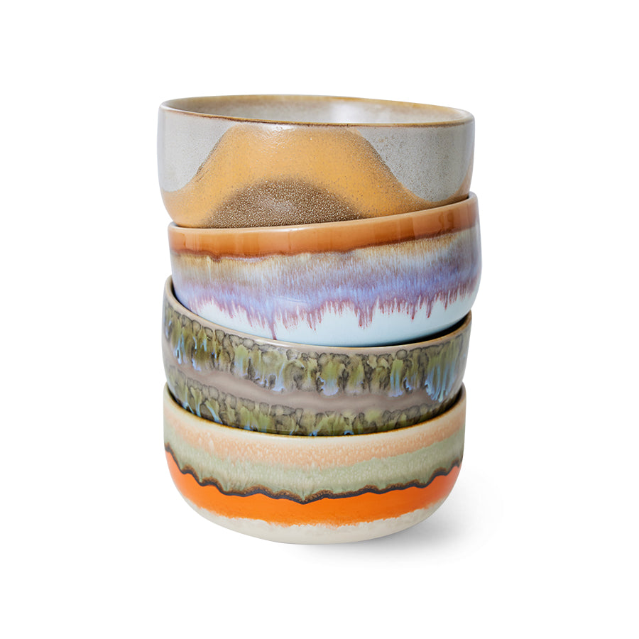HKLIVING | 70s Ceramics | Desertskálar | Reef | 4 saman