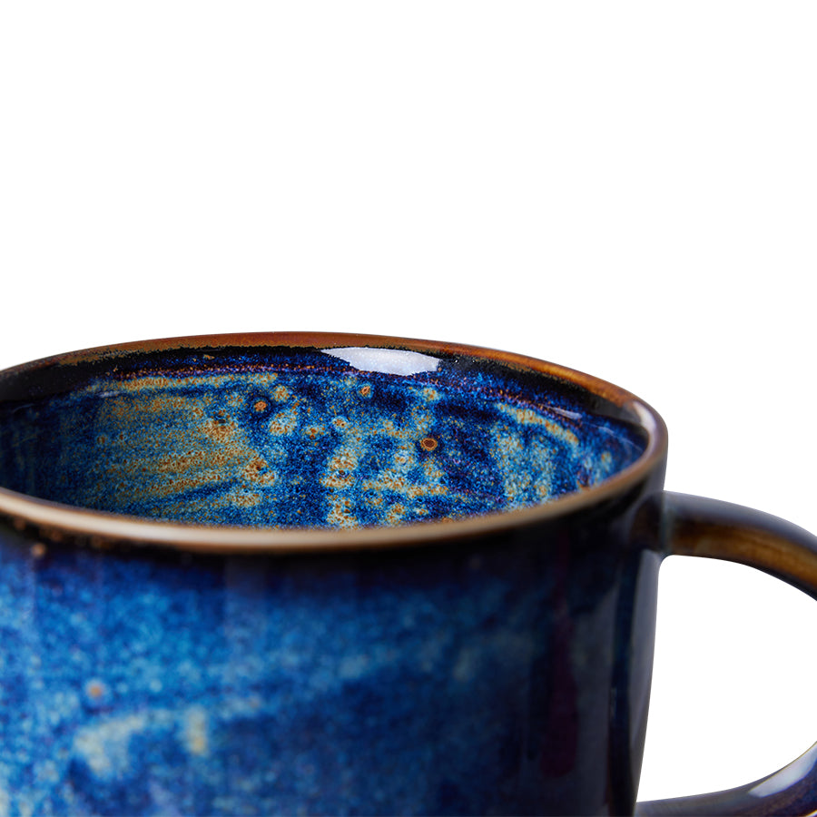 HKLIVING | 70s ceramics | Kaffibolli | Rustic blue